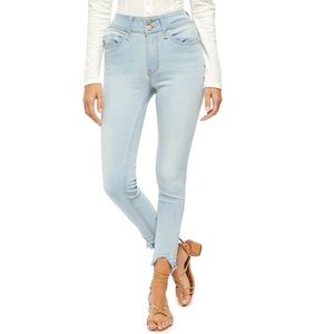 New Free People High Waist Raw Hem Light Wash